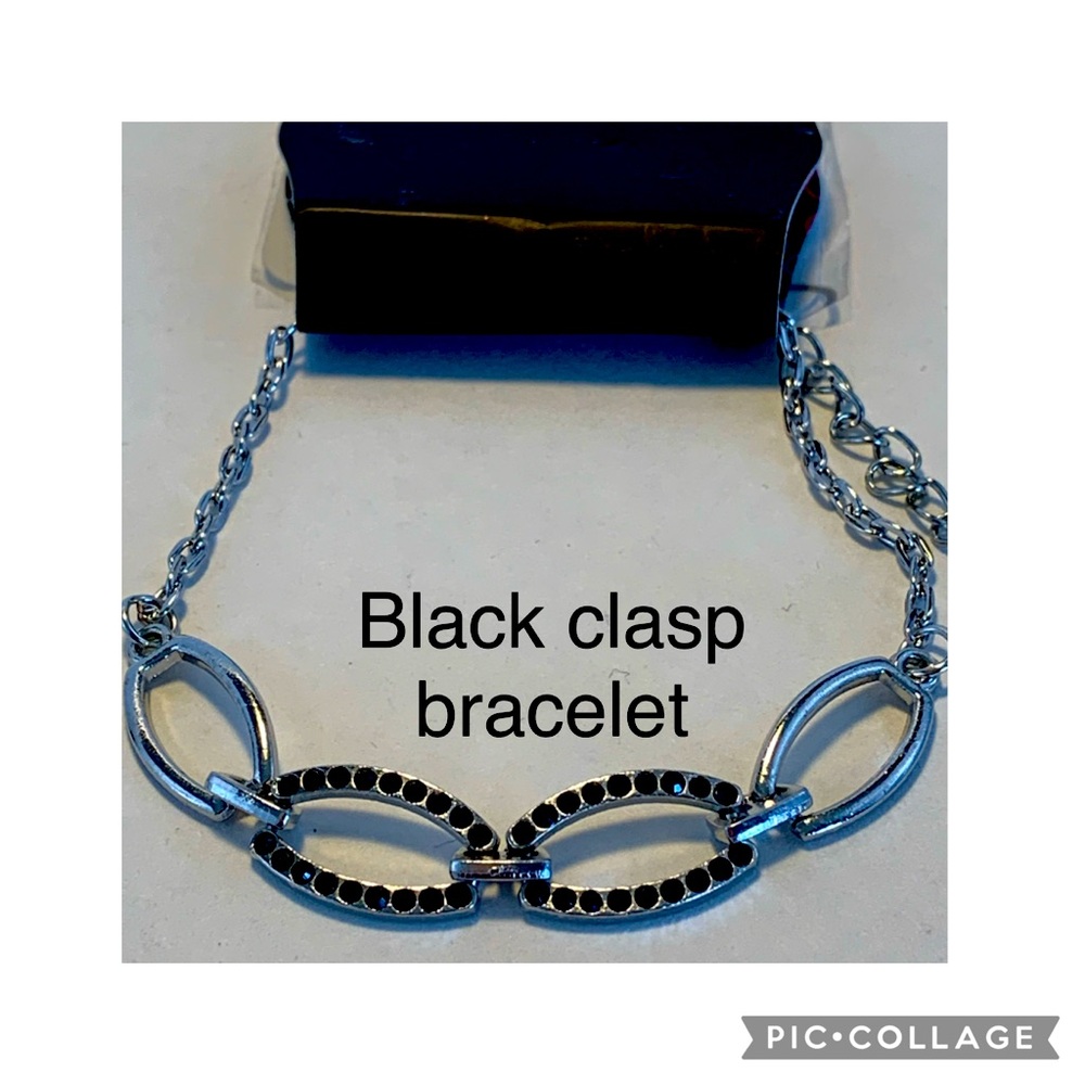 Finer Things In Life Silver and Black Bracelet